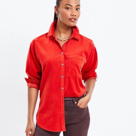 LOFT Corduroy Shirt Small - Picture 1 of 3